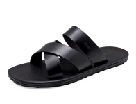Men Sandals SKT-75 Black Leather (Oiled)